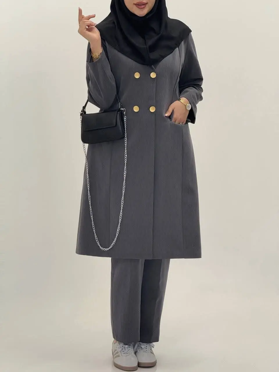 3583-مانتو شلوار اداری فیونا